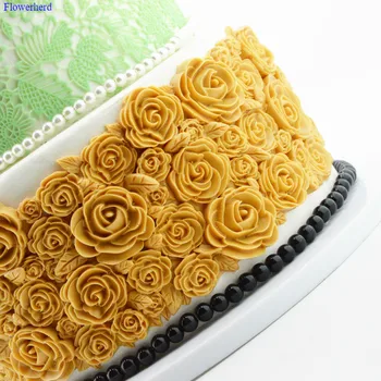 Noi 3D Trandafiri Tort Fondant Mucegai Silicon Decorare Tort Instrumente Aniversare de Nunta de Decorare DIY Biscuit de Ciocolata Mucegai