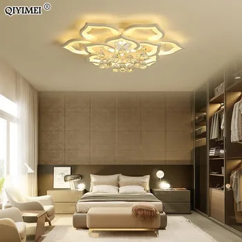 Led Lumini Plafon Pentru Camera de zi dormitor cu cristal de control de la distanță lamparas de techo moderna tavan acasă corpuri partecho