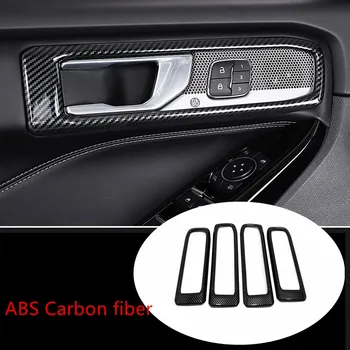 Pentru Ford Explorer 2020 2021 ABS Mat din Fibra de Carbon Mașină Ușă interioară Castron protector de Acoperire Cadru Tapiterie Auto Styling Accesorii 4buc