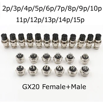 2 buc GX12 GX16 GX20 2/3/4/5/6/7/8/9/10/12/13/14/15P Pini de sex Feminin de sex Masculin Aer Aviației Conectori Cabluri de Energie Electrică Priza