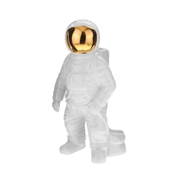 Aur Spațiu De Om Sculptura Astronaut Moda Vaza Creative Ceramice Moderne Cosmonaut Ornament Model Statuie Gradina Decoratiuni Acasă