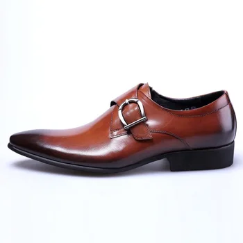 2020 Lux Barbati Pantofi Patnet Piele Călugăr Curea Pantofi Oxford pentru Oamenii de Afaceri de Nunta Costum Formal Mens Pantofi Rochie Maro Negru