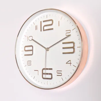 Rotund din material Plastic 30cm Nordic simplu tăcut cuarț ceas de perete tăcut matura non bifați acasă decorare arta de ceas de perete cu design modern