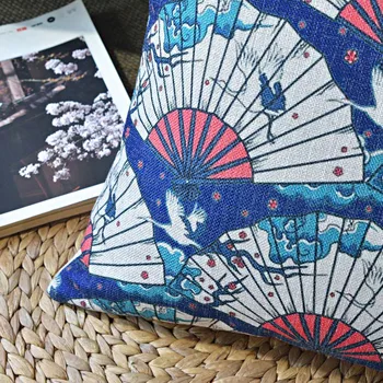 Stil japonez Ukiyo-e Pernă Retro naționale perne perna lombara gros lenjerie de pat fata de perna perna de pe canapea acasă Perne decorative