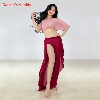 Belly Dance Costum Adult De Sex Feminin Sexy Tul Performanta De Top Haine Nouă Profesie Practică, Pantaloni, Îmbrăcăminte De Vară