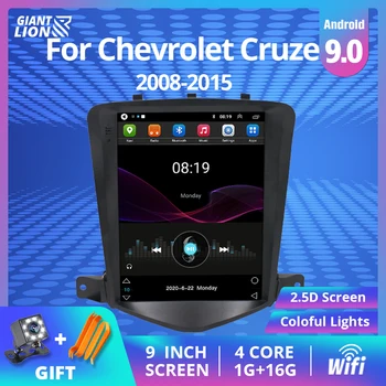 2DIN Android 9.0 Radio Auto Pentru Chevrolet Cruze Lacetti Clasic Lacett Tesla Stil 2008-Player Multimedia, Navigare GPS