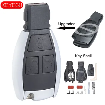 KEYECU 3 Buton Modernizate Smart Key Remote Shell Caz Fob pentru Mercedes-Benz CLS C E S W124 W202