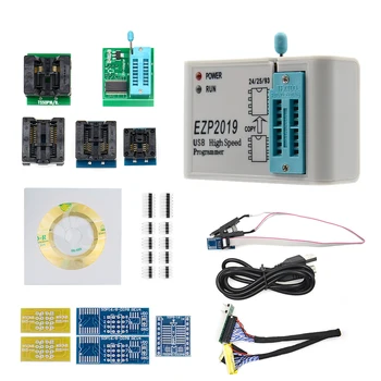 2019 mai Noi EZP2019 de Mare Viteză USB Programator SPI+12 Adaptoare Suport 24 25 93 EEPROM 25 Flash Bios