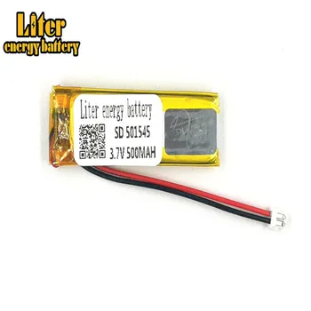 1,5 MM 2pin conector 3.7 V 501545 500mah baterie Reîncărcabilă acumulator lipo solare MP3 MP4 MP5 jucării mici Bluetooth stereo