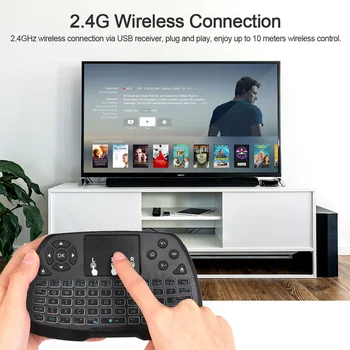 2.4 GHz Wireless Tastatura Touchpad Mouse-ul Portabil de Control de la Distanță mini QWERTY Jocuri pentru Android TV BOX Smart TV, PC, Notebook-uri Mac