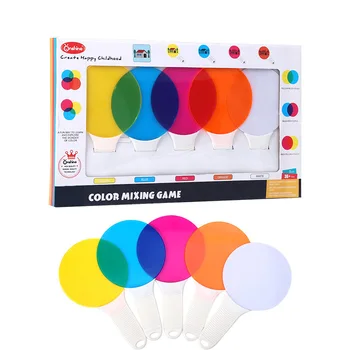 Montessori Jucarii de Colorat pentru Copii de Învățare Placi de culori Amestecate Jocuri de Potrivire de Percepție a Schimba Culoarea de Fundal Copil Jucării Educative