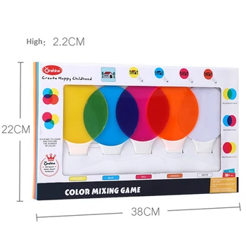 Montessori Jucarii de Colorat pentru Copii de Învățare Placi de culori Amestecate Jocuri de Potrivire de Percepție a Schimba Culoarea de Fundal Copil Jucării Educative