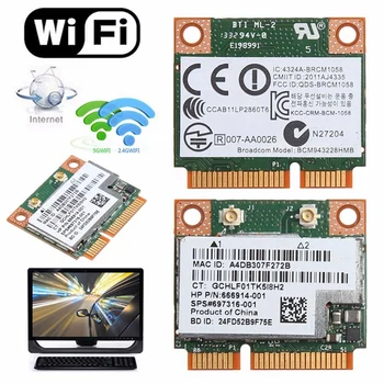 Dual Band 2.4+5G 300M 802.11 a/B/G/N Wifi, Bluetooth 4.0 Wireless Jumătate Mini Pci-E Card Pentru Hp Bcm943228Hmb Sps 718451-001
