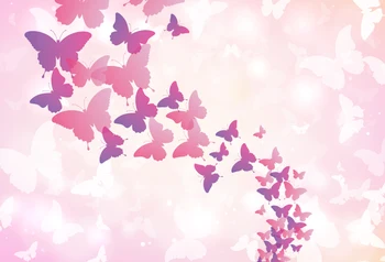Sensfun Romantic Tema Butterfly Fundaluri Pentru Studio Foto Roz Fete Dus Copilul Nou-Născut Petrecerea De Ziua Fotografie De Fundal