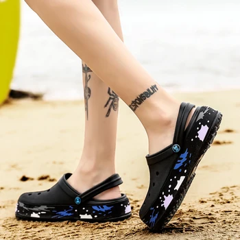 Oameni Noi Sandale de Vara pentru Plaja Sport 2020 Femei PU Slip-on Pantofi Papuci de sex Feminin de sex Masculin Croc Saboți Crocks Crocse Apă Catâri