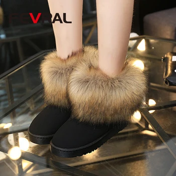 FEVRAL Femeie Ghete de Iarna Noi de Calitate de Moda de Culoare Doamnelor Cizme Glezna 2021 Impermeabil Pantofi Casual Femei Ține de Cald Cizme de Zăpadă
