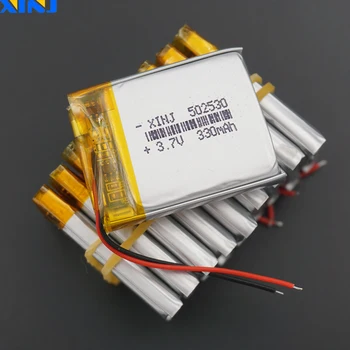 XINJ 3.7 V 330 mAh Litiu-Polimer Baterie Reîncărcabilă Li-Po, Li-ion 502530 Pentru GPS Sat Nav ceas inteligent bluetooth casti DIY