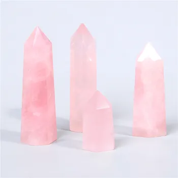 Naturale Cristal rose Cuarț Alb Labradorit Cluster Puncte pilon coloana Reziliat Bagheta Specimen de Vindecare Reiki minerale