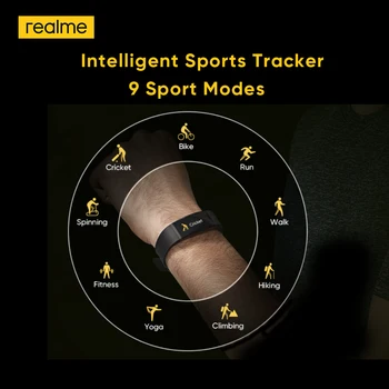 Realme Band Brățară Inteligent Afișaj Color Mare Sports Tracker Monitor de Ritm Cardiac 16mm Încheietura Curea Notificări IP68 USB de Încărcare