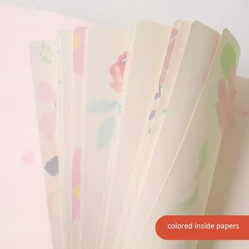 A5 Hardcover Culoare Floare de Creație Notebook 32K Fată Frumoasă Scris Jurnal, agenda Cataramă Magnetică Colorat Pagini Goale