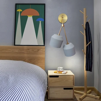 Artpad Nordic Tranșee de Perete Iluminat Interior pentru Camera Copiilor Dormitor cafenea Fier de Artă Decor E27 Lampă de Perete AC90-260V