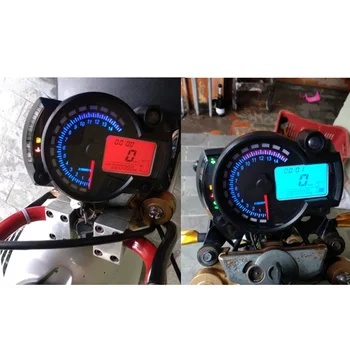 Alconstar Universal 15000RPM Motocicleta Reglabil LCD Digital KOSO Vitezometru Turometru Kilometraj Accesorii auto