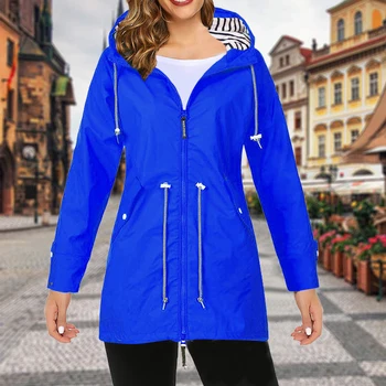 Vertvie 2019 Femei Sacou Strat Impermeabil de Tranziție Sacou în aer liber, Drumeții Haine Usoare Pelerina de ploaie pentru Femei haina de Ploaie