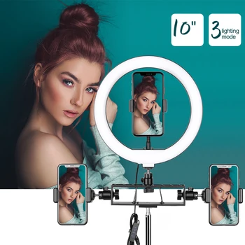 10inch Mini Selfie Video cu LED-uri de Lumină Inel de Lampa Cu USB Plug Suport Trepied Pentru Telefon YouTube Live Photo Studio de Fotografie