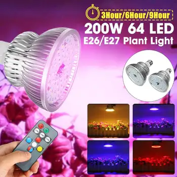 Întregul Spectru de lumina soarelui Fito Lampa de 200 de plante LED-uri Cresc de lumină de Flori acasă growbox interior Clip Fitolamp phytolamp