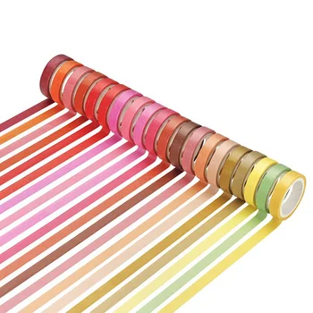 60 Buc/lot Curcubeu de Culoare Solidă Decorative Bandă Adezivă de Mascare Bandă Washi Set DIY Scrapbooking Autocolant Eticheta de Papetărie