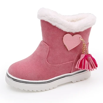 SLYXSH Franjuri Cizme Fete Blana Cald Gros Pantofi pentru Copii Pantofi Noi Pentru Baieti de Calitate de Top Bumbac pentru Copii Copii Cizme de Zapada Iarna