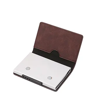 BISI GORO Metal Suport Card Nou de Carbon Carte de IDENTITATE a Titularului Bărbați Și Femei Anti RFID Protecția Cartelei Multi-funcția de Card de Portofel