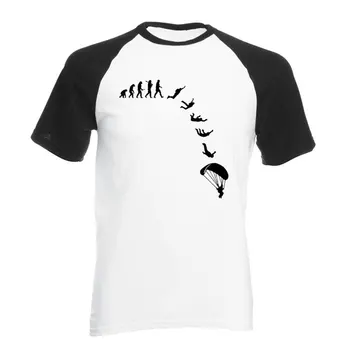 Noua Moda pentru Bărbați T-shirt Parașutism Evoluția Brand de Îmbrăcăminte Casual amuzant imprimare streetwear raglan tricou Maneca Scurta