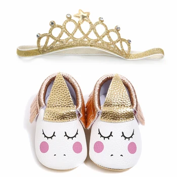Noul Copil Drăguț Nou-născut Fată Moale Crib Pantofi Sugari Anti-alunecare Adidas Prewalker 0-18M