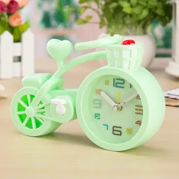 Moda Biciclete Formă Ceas Deșteptător Desene Animate Student Copii Noptiera Ceas Mini Mut De Alarmă, Ceasuri De Birou De Masa Decor Acasă Copilul Cadouri
