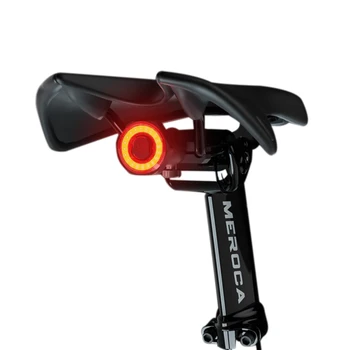 MEROCA Auto Start/Stop Lanterna pentru biciclete Biciclete din Spate Lumina de Frână de Detectare IPx6 Impermeabil LED-uri USB de Încărcare Ciclism Stop