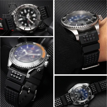 Royal Impermeabil Sporturi watchband Naturale de Înaltă Calitate Silicon ieftine bratara de silicon ceasuri de mana mecanice de Înlocuire 22mm