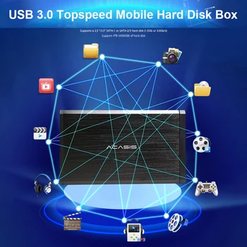 Aliaj de aluminiu 4TB USB 3.0 HDD Mobil Cutie de Caz 2.5/3.5 inch SATA Hard Disk Extern Cabina pentru Desktop PC