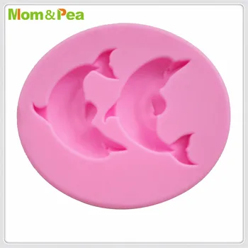 Mama&Mazare MPA1924 2-Delfin Mucegai Silicon Decorare Tort Fondant Tort 3D Mucegai de Calitate Alimentară