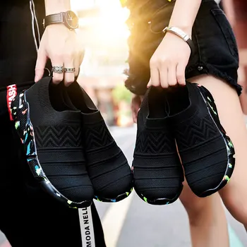 MWY Pantofi Sport Barbati Pantofi Ușoare de Funcționare Cuplu Șosete, Adidași de Zbor Femei Țesute în aer liber Pantofi de Mers pe jos Chaussure Femme