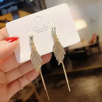 2020 Vânzarea de Aur de Culoare Frunze de Cercei pentru Femeile Creative Metal Simplu Picătură Cercei tassel Design Feminin Moda Bijuterii