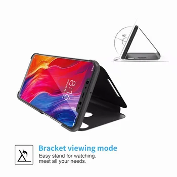 Smart Mirror Mobil Caz Flip pentru Samsung Galaxy A5 2017 A520 Placare din Piele Capacul din Spate SamsungA52017 GalaxyA52017 A52017 Coque