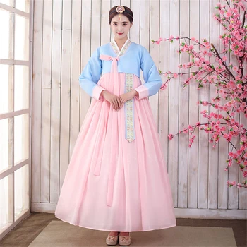 Retro Femeie Tradițională Coreeană Hanbok Rochie De Printesa Elegant Partid Rochie De Mireasa Veche Minoritate De Dans Popular Costum De Scena