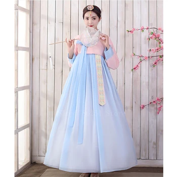 Retro Femeie Tradițională Coreeană Hanbok Rochie De Printesa Elegant Partid Rochie De Mireasa Veche Minoritate De Dans Popular Costum De Scena