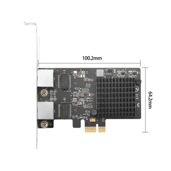 IOCREST NOU 100/1000M/2.5 G RJ45 adaptor de Rețea RJ45 RTL8125B Chipset-ul PCIe PCI Express Rețea Lan Card