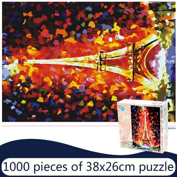 1000 de bucăți Mini puzzle 38x26 cm Asamblarea imagine puzzle-uri de Peisaj jucării pentru adulți, jocuri pentru copii, Jucarii educative Gif