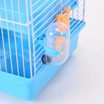 De Lux Trei Straturi Cușcă De Hamster Animal De Companie Casă Portabil De Mici Animale De Casa Chinchilla Casa Hamster (Albastru Deschis)