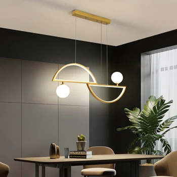 De Aur NOU Plantate Candelabru LED pentru Living Dining Bucatarie Studiu Minimalist Nordic Metal Agățat Pandantiv Lumina Home Deco