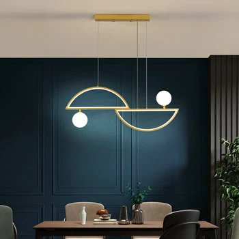 De Aur NOU Plantate Candelabru LED pentru Living Dining Bucatarie Studiu Minimalist Nordic Metal Agățat Pandantiv Lumina Home Deco
