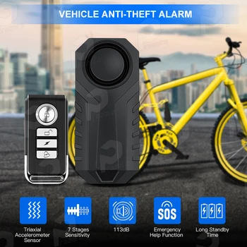 Biciclete Biciclete Anti-a Pierdut Reamintesc IP55 Impermeabil Sistem de Alarma de Securitate SOS 113dB Voce de Alarmă de la Distanță de Control de Alarmă de Avertizare Senzor